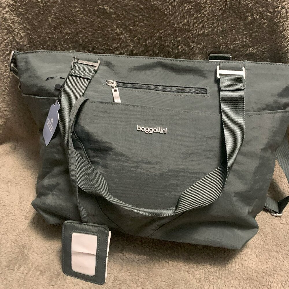 Baggallini Essential Laptop Tote - Work Tote Bag with Laptop Sleeve - Lightweigh